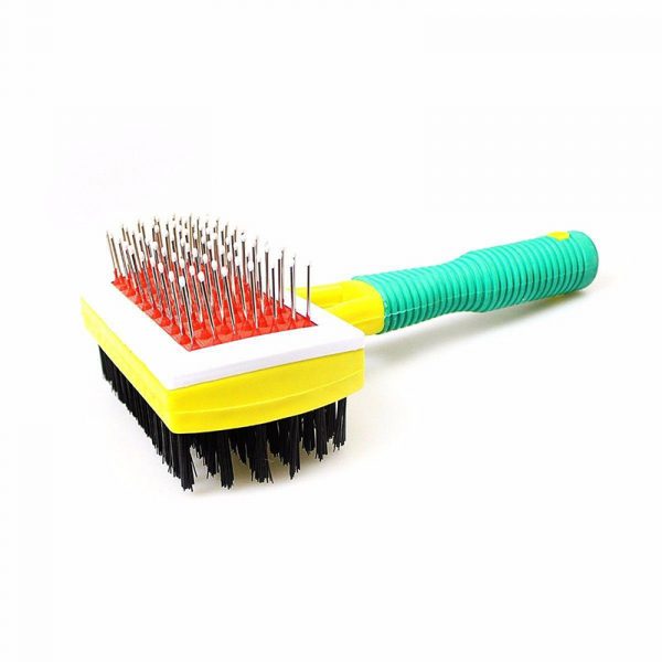 Double-sided grooming brush