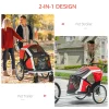 2-in-1 Foldable dog stroller